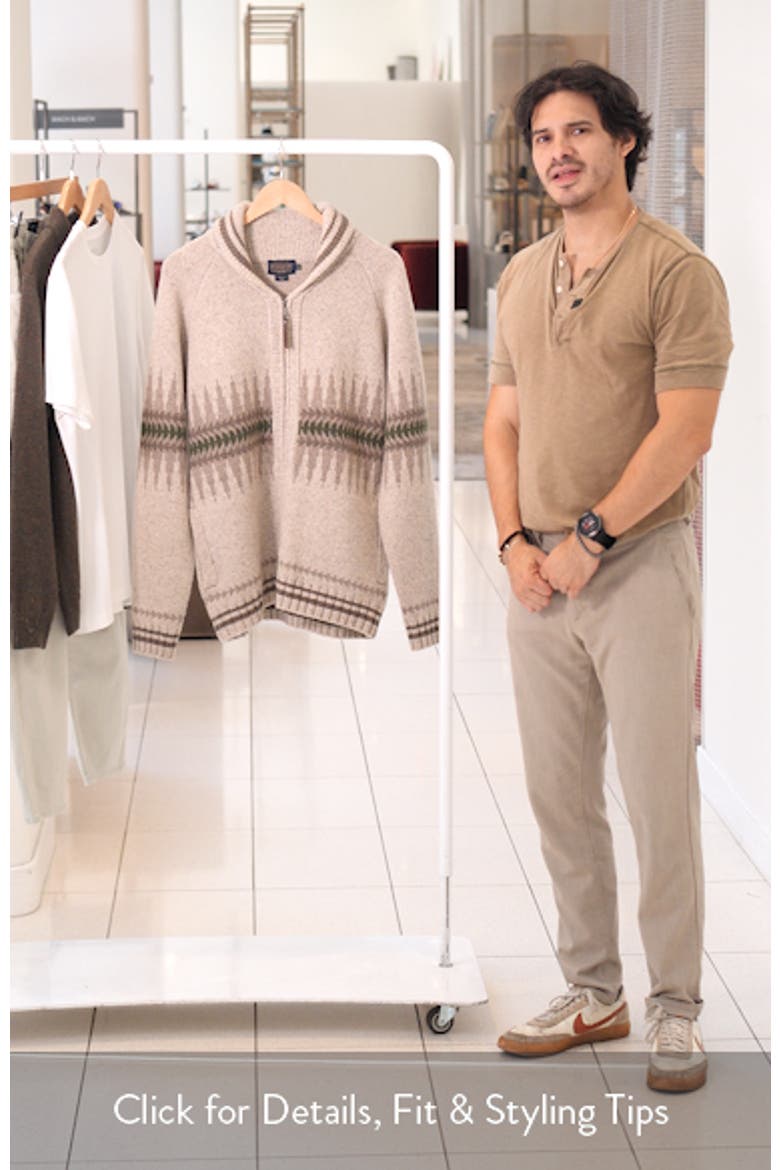 Sawtooth Buck Lambswool Blend Zip Cardigan video