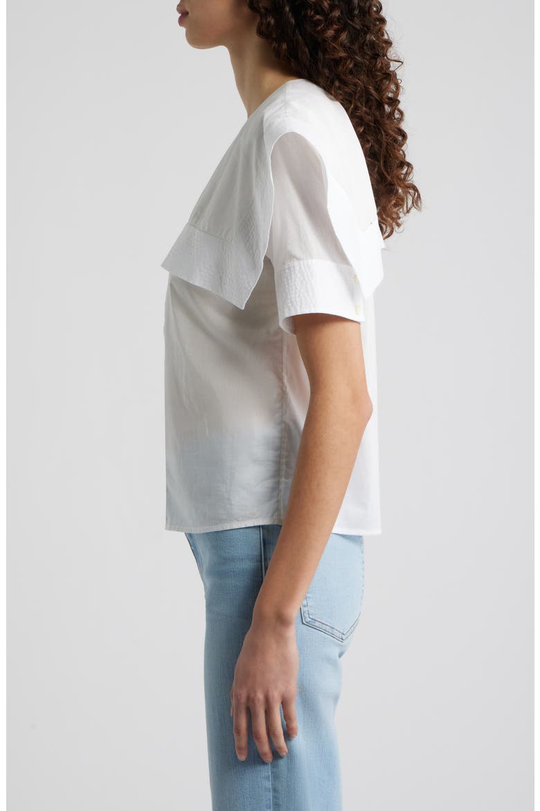 The Sleek Cape Button-Up Shirt, Alternate, color, WHITE