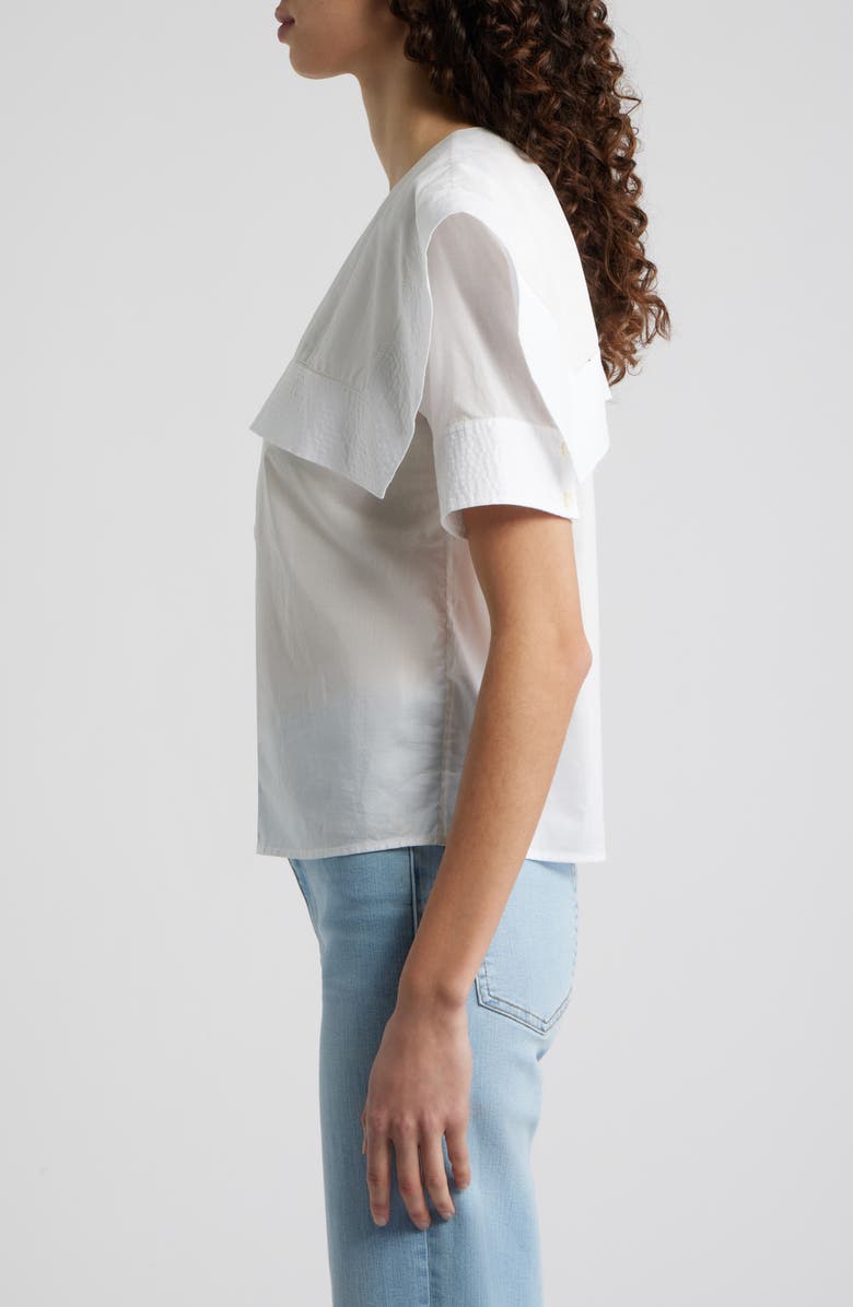 FRAME The Sleek Cape Button-Up Shirt, Alternate, color, White