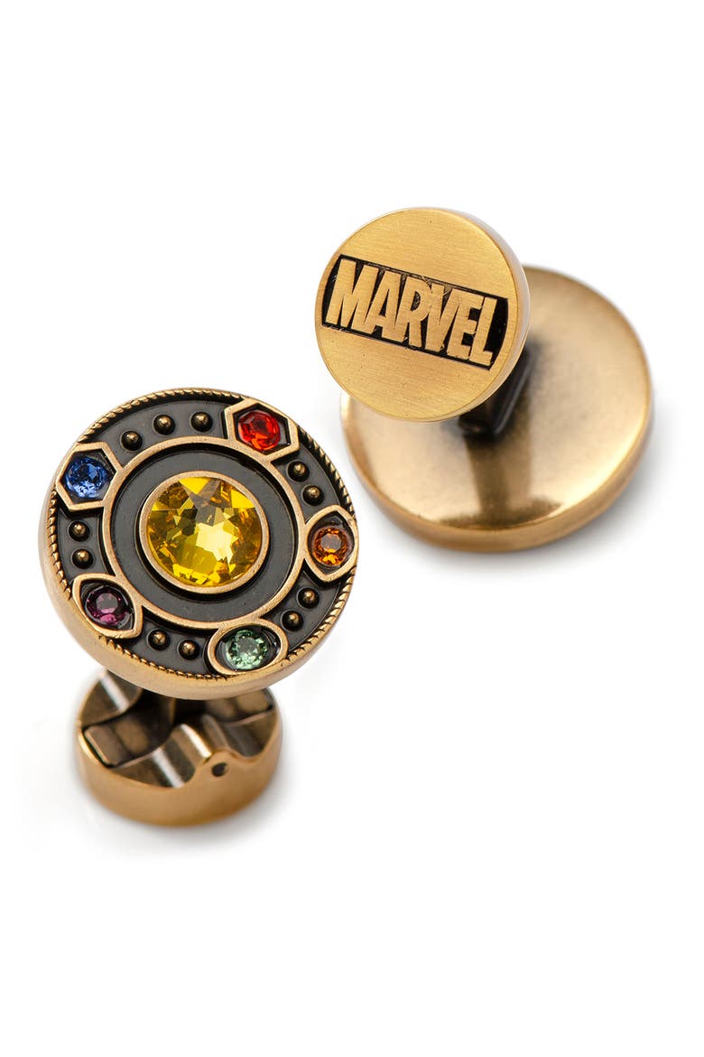 Infinity Stones Cuff Links, Alternate, color, GOLD