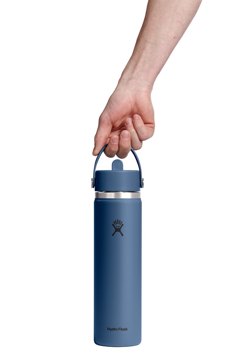 24-Ounce Wide Mouth Flex Straw Cap Bottle, Alternate, color, HARBOR BLUE