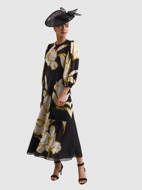 Eve 3/4 Sleeve Floral Maxi Dress