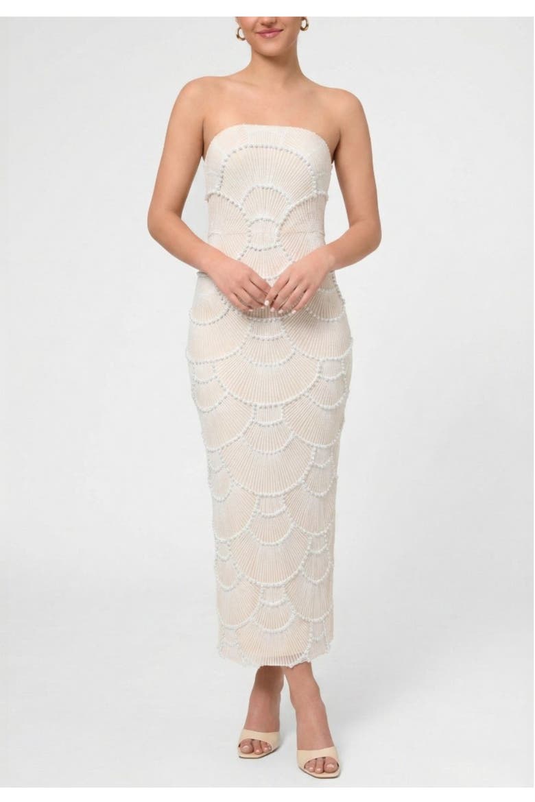 gaia midi dress reviews ASTR the Label | Gaia Midi Dress in Off White