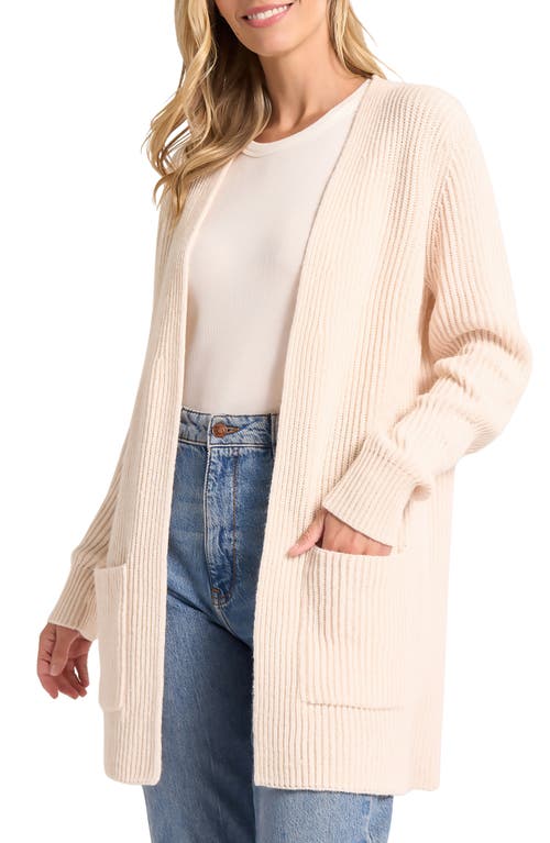 Matty M . Faye Longline Open Front Cardigan In Pink
