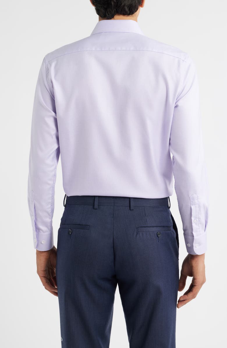 ZANETTI Textured Oxford Dress Shirt, Alternate, color, Lavender