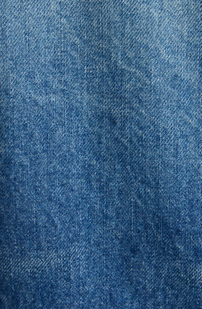 Chloé Denim Peplum Jacket, Alternate, color, 4A1 Faded Indigo