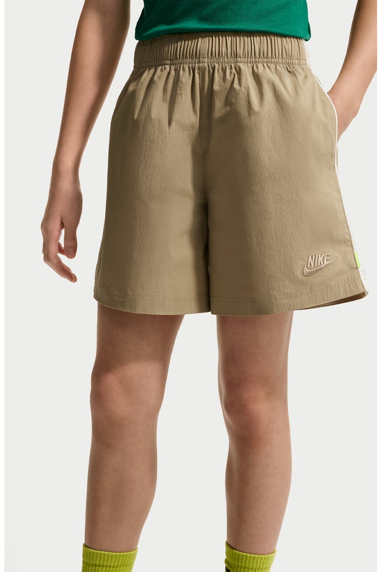 Kids' Woven Drawstring Shorts, Main, color, PARACHUTE BEIGE/WHITE