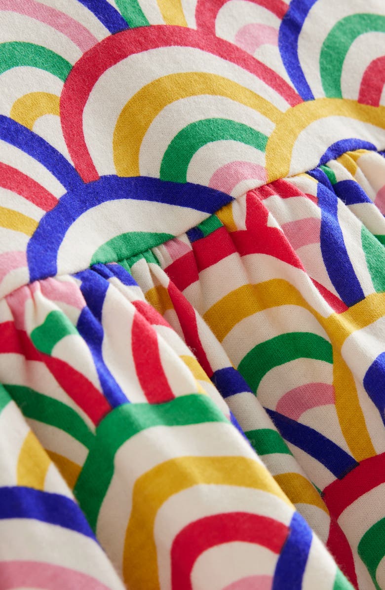 Mini Boden Kids' Fun Rainbow Print Cotton Jersey Dress, Alternate, color, 