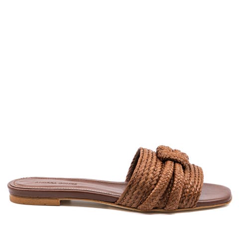 Denisse Raffia Slide Flat