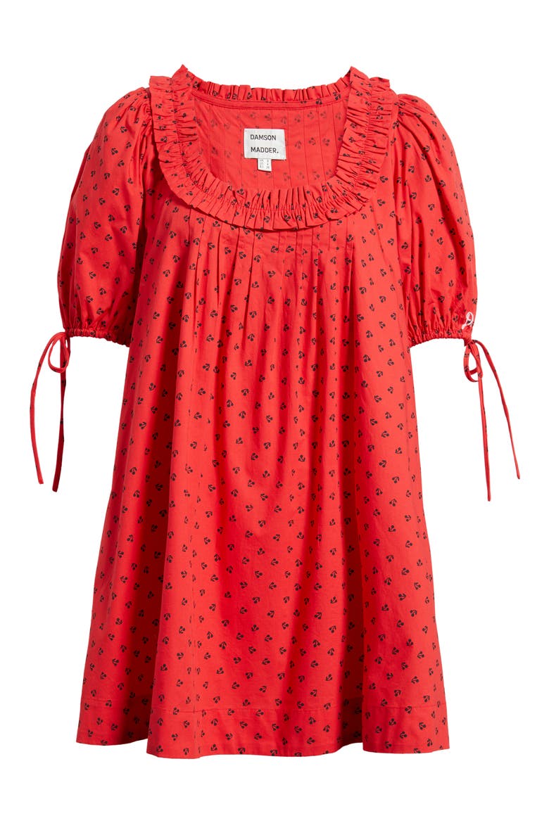 Jemima Organic Cotton Minidress, Alternate, color, RED