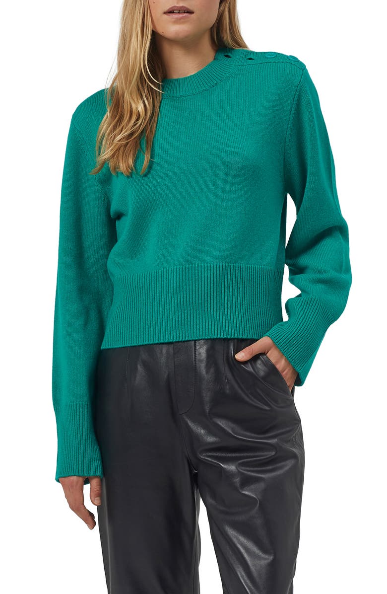 Equipment Rozanna Button Shoulder Wool & Cashmere Sweater, Main, color, 