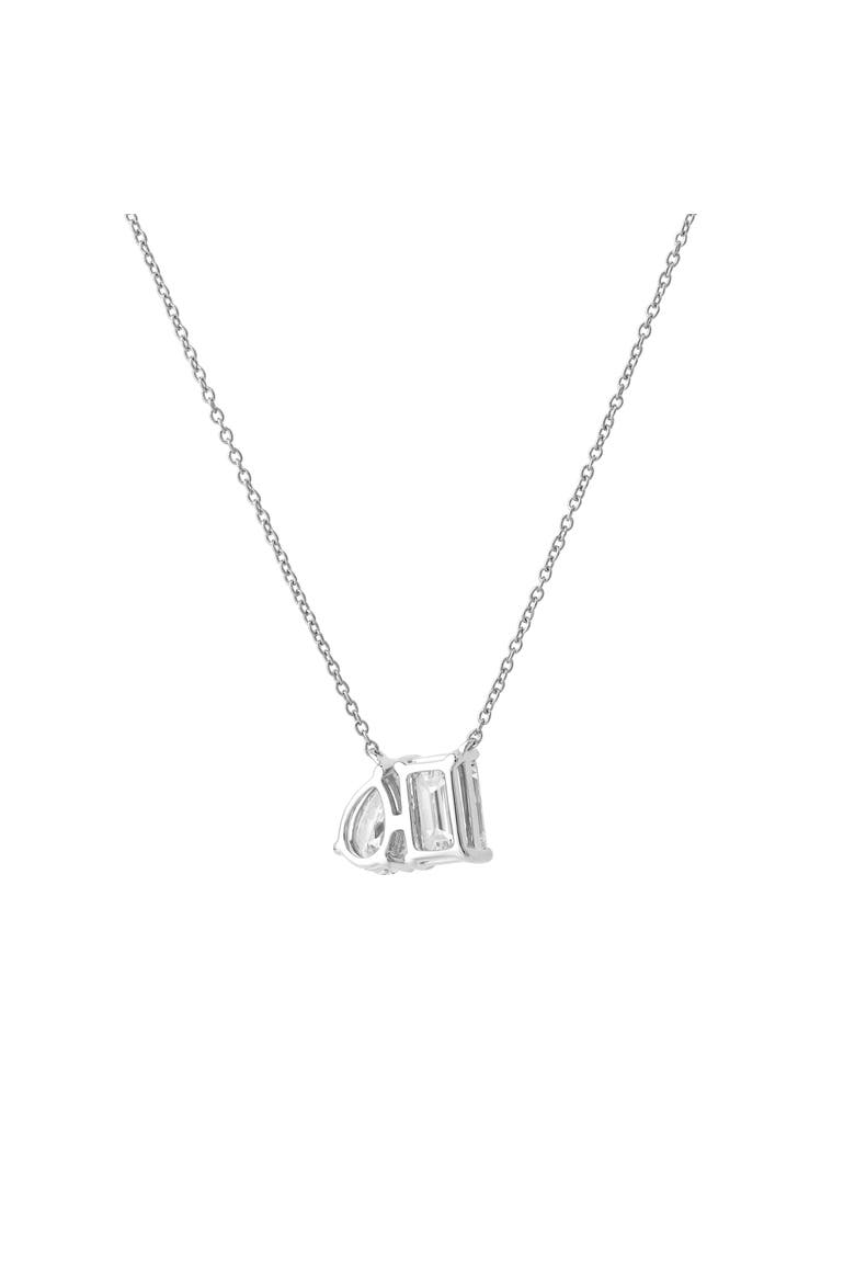 Aurelia 14K Gold Lab Grown Diamond Toi Et Moi Necklace - 2 Ct, Alternate, color, 14K White Gold