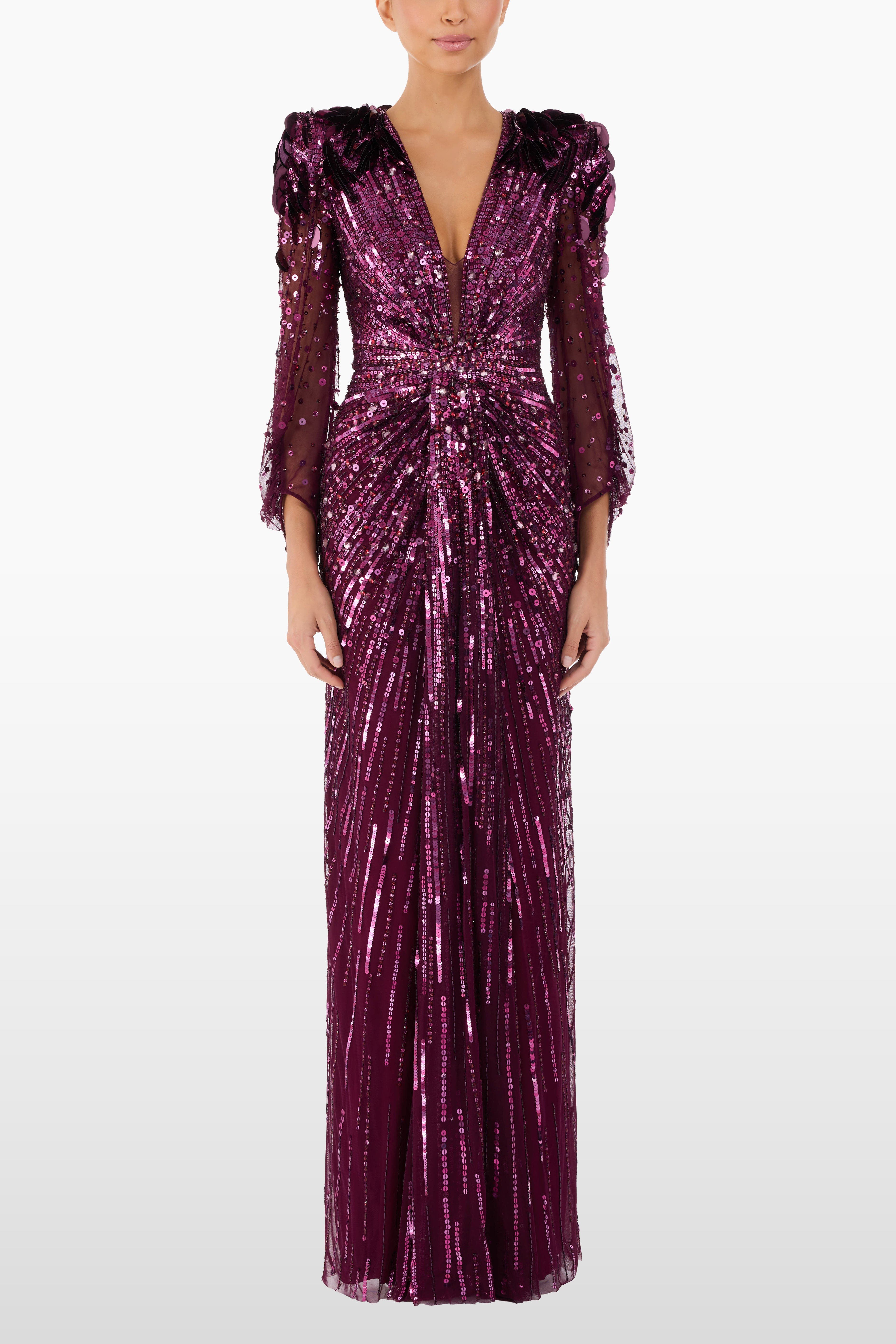 Xenia Sequin-Embellished Maxi Dress - image 4