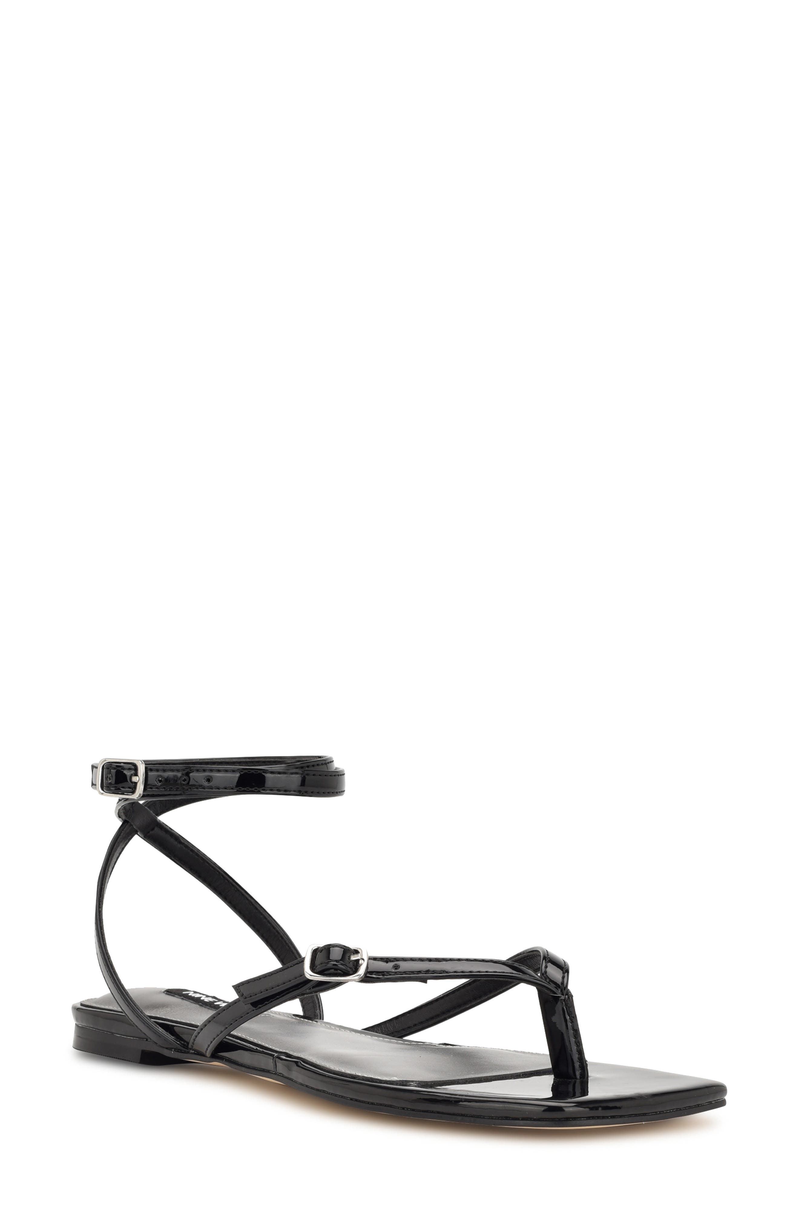 Nelson Strappy Sandal, Main, color, BLACK