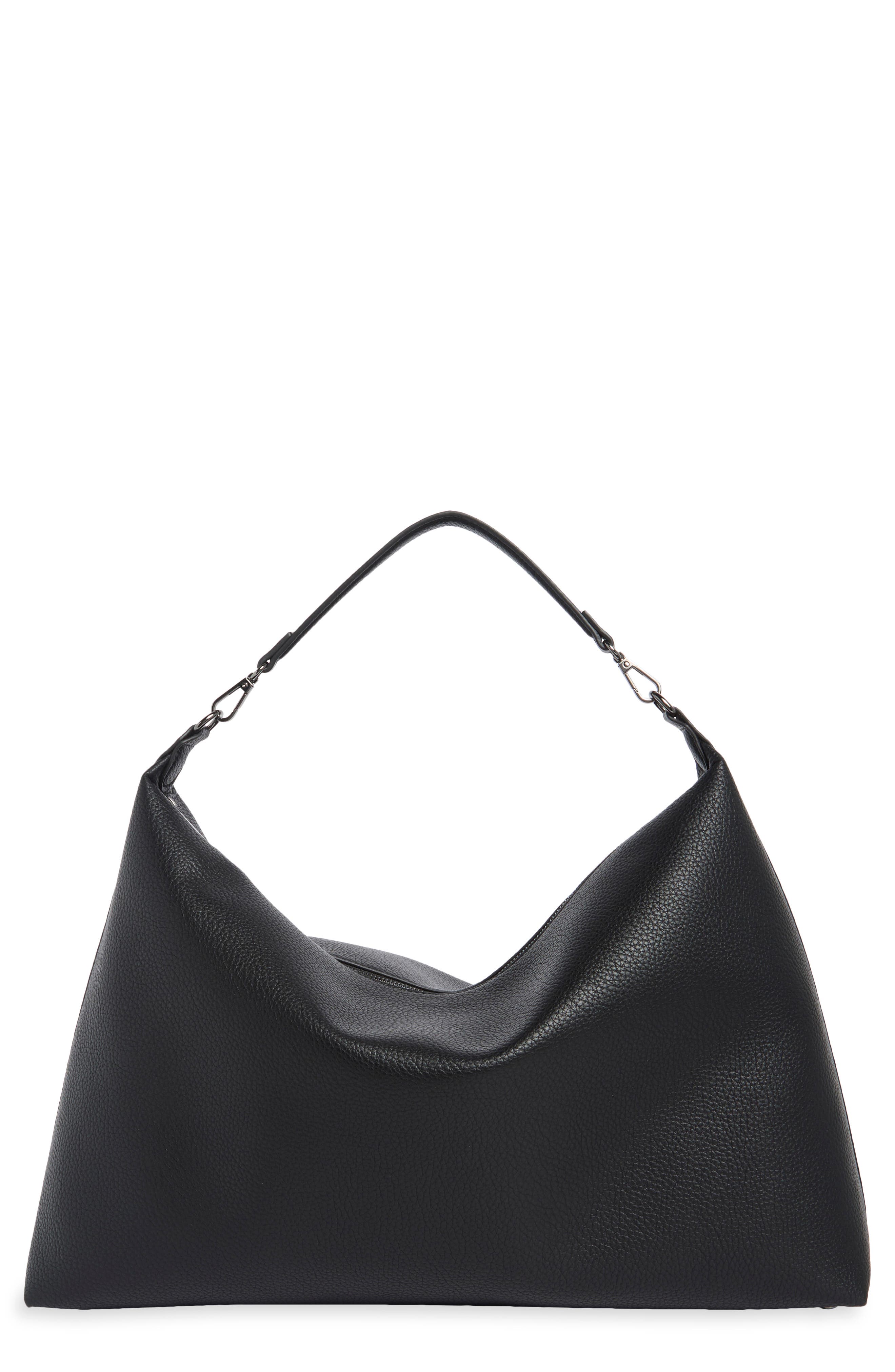 Faux Leather Hobo Bag