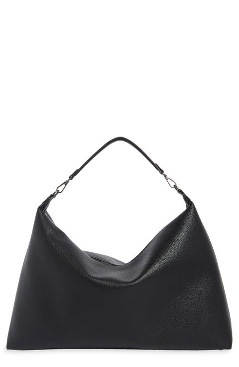 Faux Leather Hobo Bag