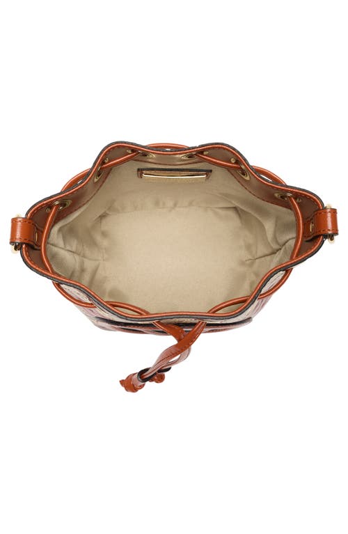 Valentino By Mario Valentino Jules Tresse Drawstring Bucket Bag In Brown