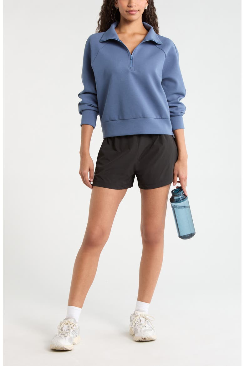Sporty Half Zip Sweatshirt, Alternate, color, BLUE VINTAGE