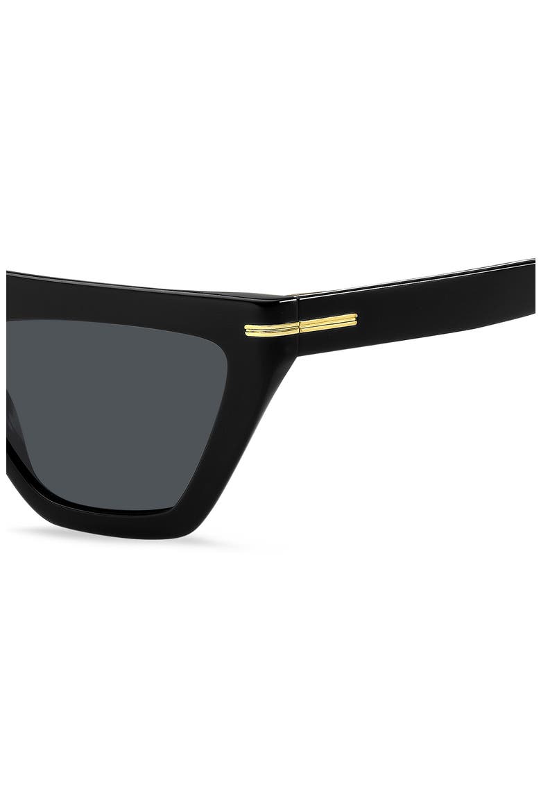 58mm Cat Eye Sunglasses, Alternate, color, BLACK