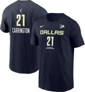 Nike Men's Nike DiJonai Carrington Navy Dallas Wings Explorer Edition Name & Number T-Shirt