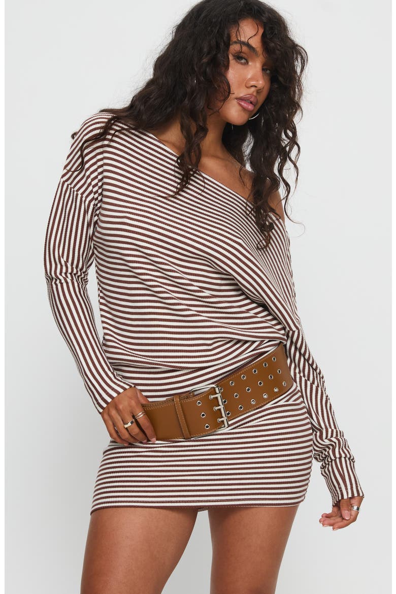 Caia Off the Shoulder Long Sleeve Minidress, Alternate, color, MULTI