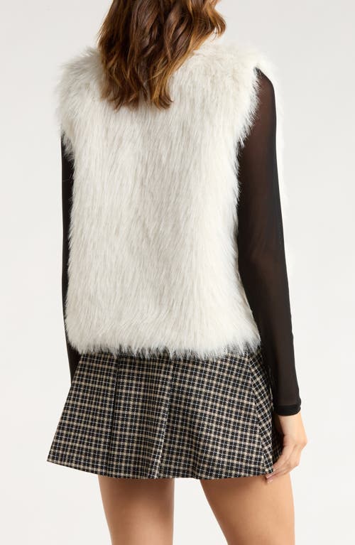 Sanctuary Faux Fur Vest In White