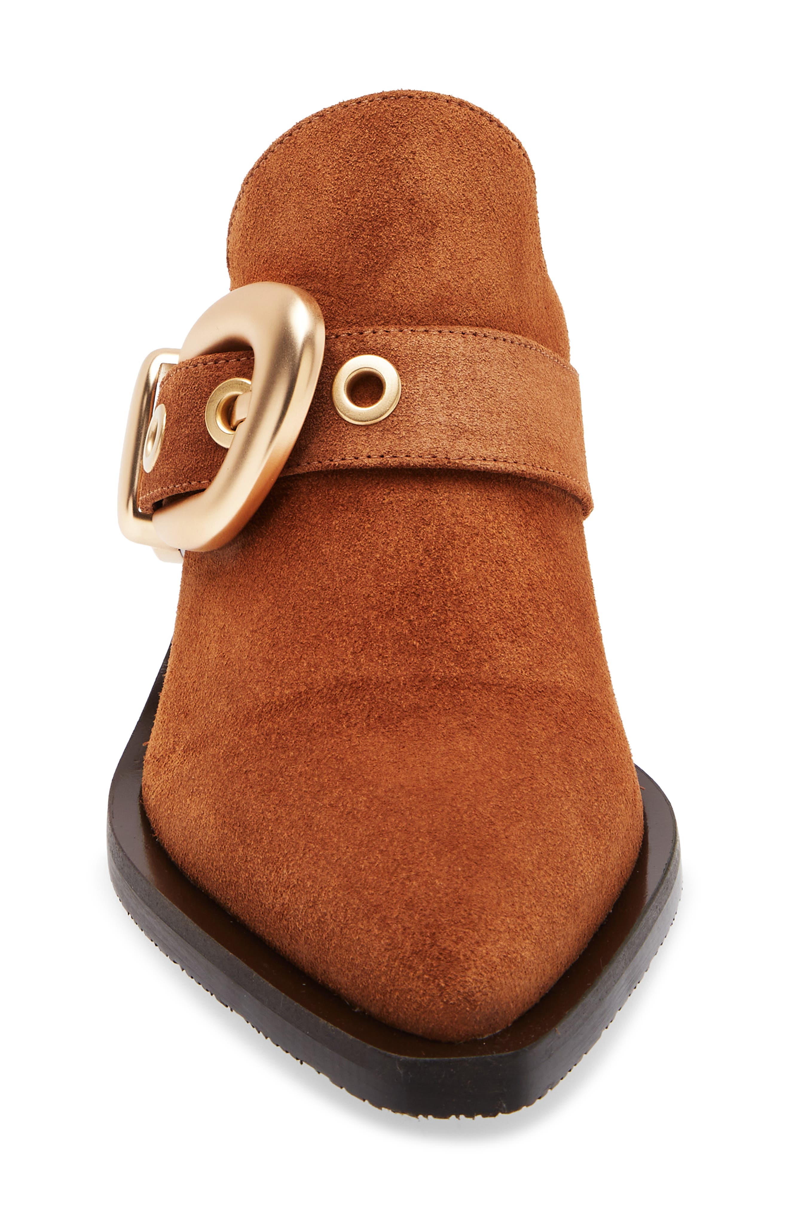 Stuart Weitzman Maven Western Mule, Alternate, color, Doe/ Dark Brown