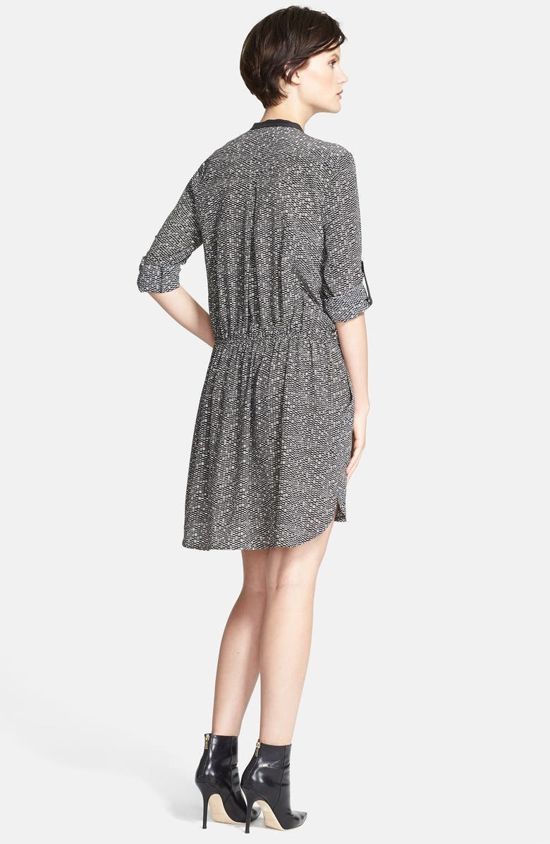 Vince Silk Drawstring Long Sleeve Shirtdress, Alternate, color, 