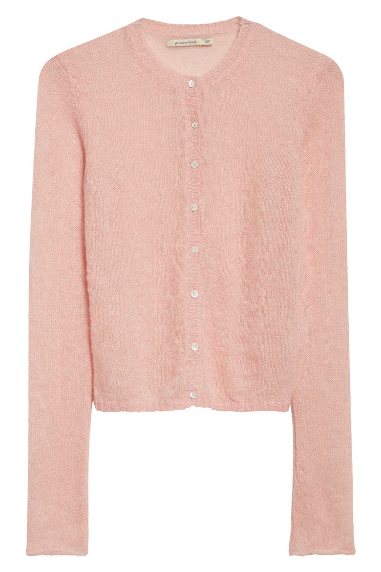 Tantal Mohair & Alpaca Blend Cardigan, Alternate, color, PINK