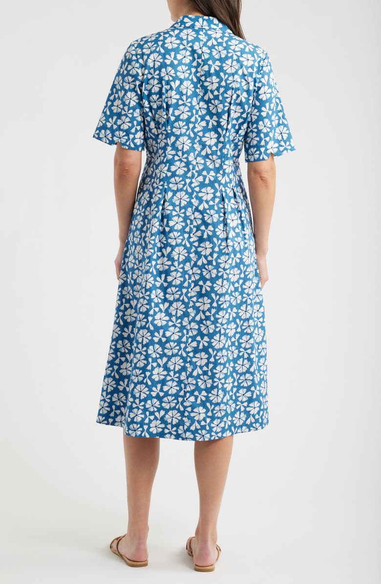 Seasalt Cornwall Organic Cotton Midi Shirtdress, Alternate, color, Bold Cornflower Sailboats