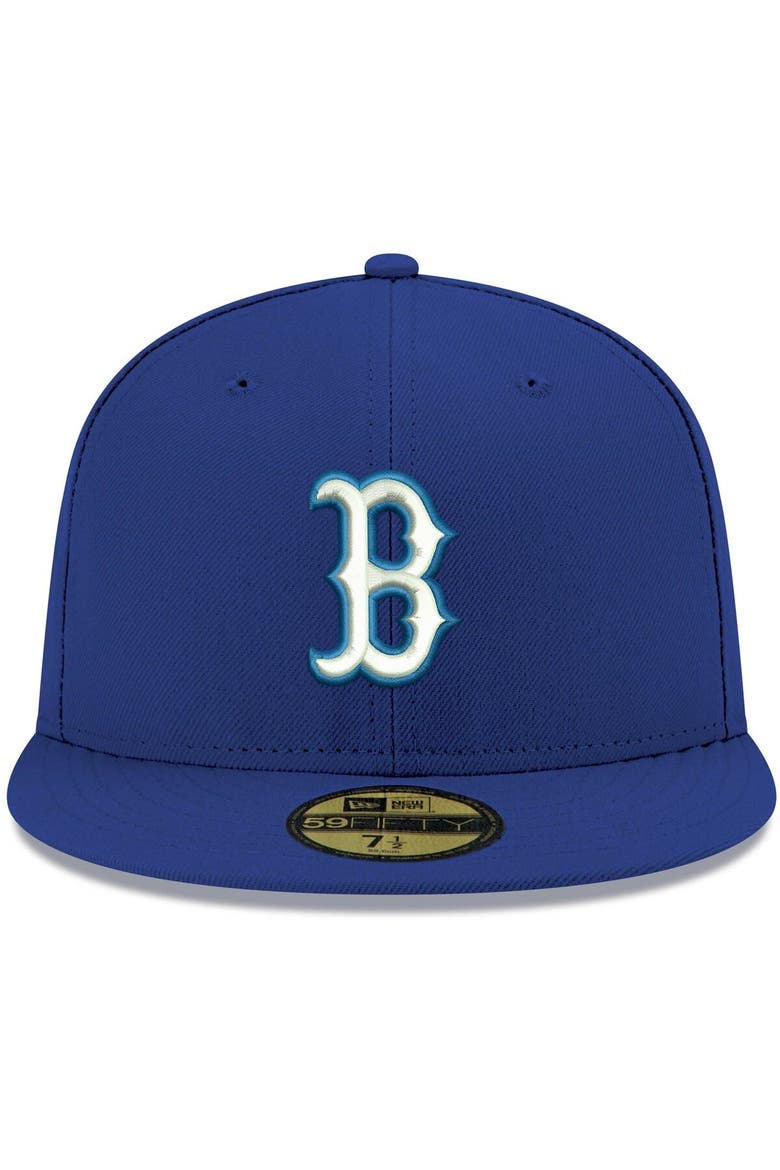 Men's New Era Royal Boston Red Sox White Logo 59FIFTY Fitted Hat, Alternate, color, Royal