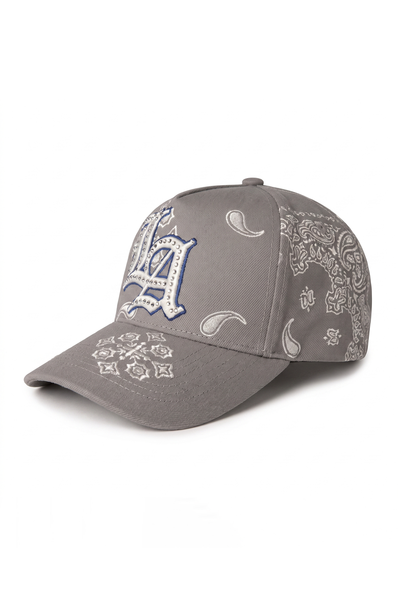 Vince Paisley LA Rhinestone Hat, Alternate, color, Charcoal grey