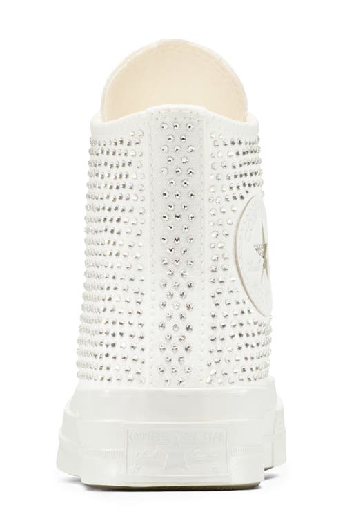 Converse Unisex Chuck 70 Swarovski® Embellished Canvas High Top Sneaker In White