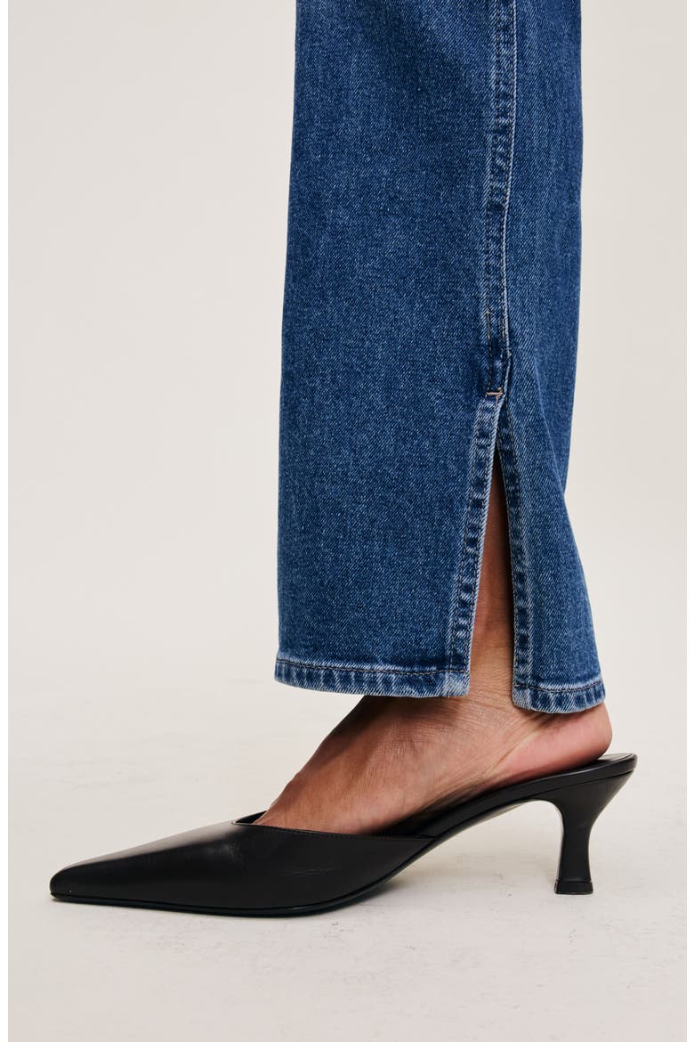 Patti Side Slit Straight Leg High Rise Jeans, Alternate, color, NORTH CURRENT VINTAGE