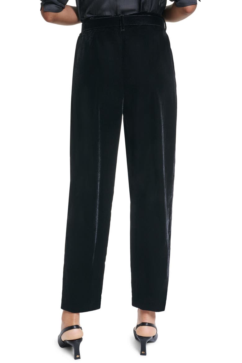 Velvet Skinny Pants with Rhinestone Belt, Main, color, BLACK