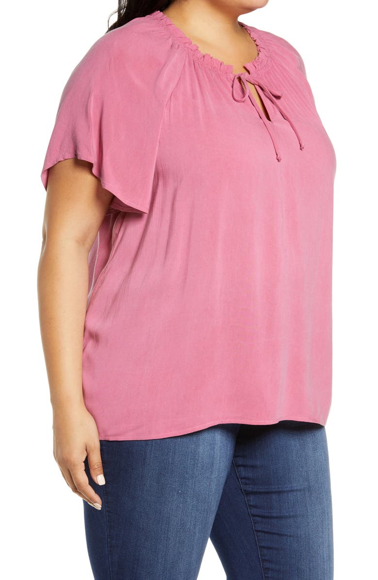 GIBSONLOOK Split Neck Blouse, Alternate, color,