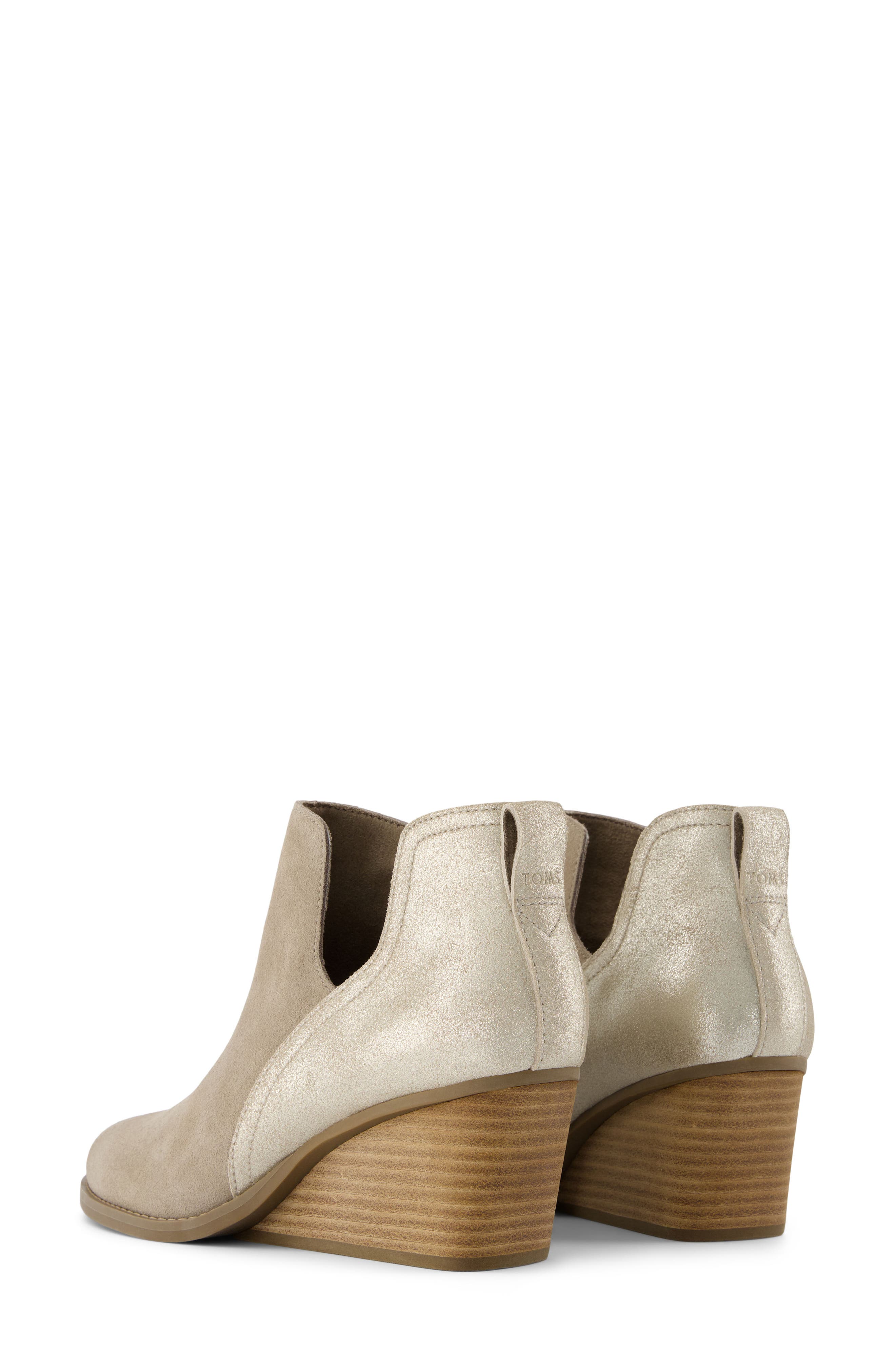 TOMS Gwen Wedge Bootie, Alternate, color, Natural
