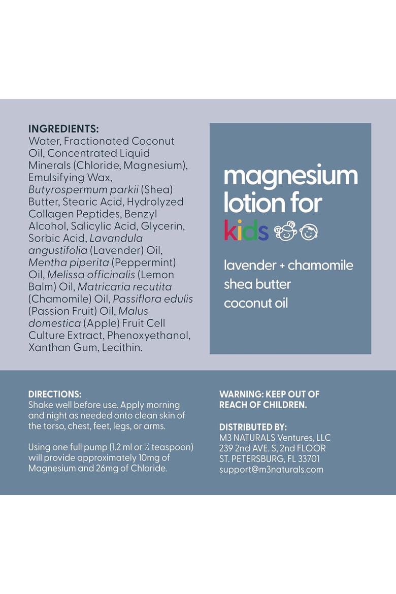 Magnesium Lotion for Kids, Lavender, 8fl oz, Alternate, color, None