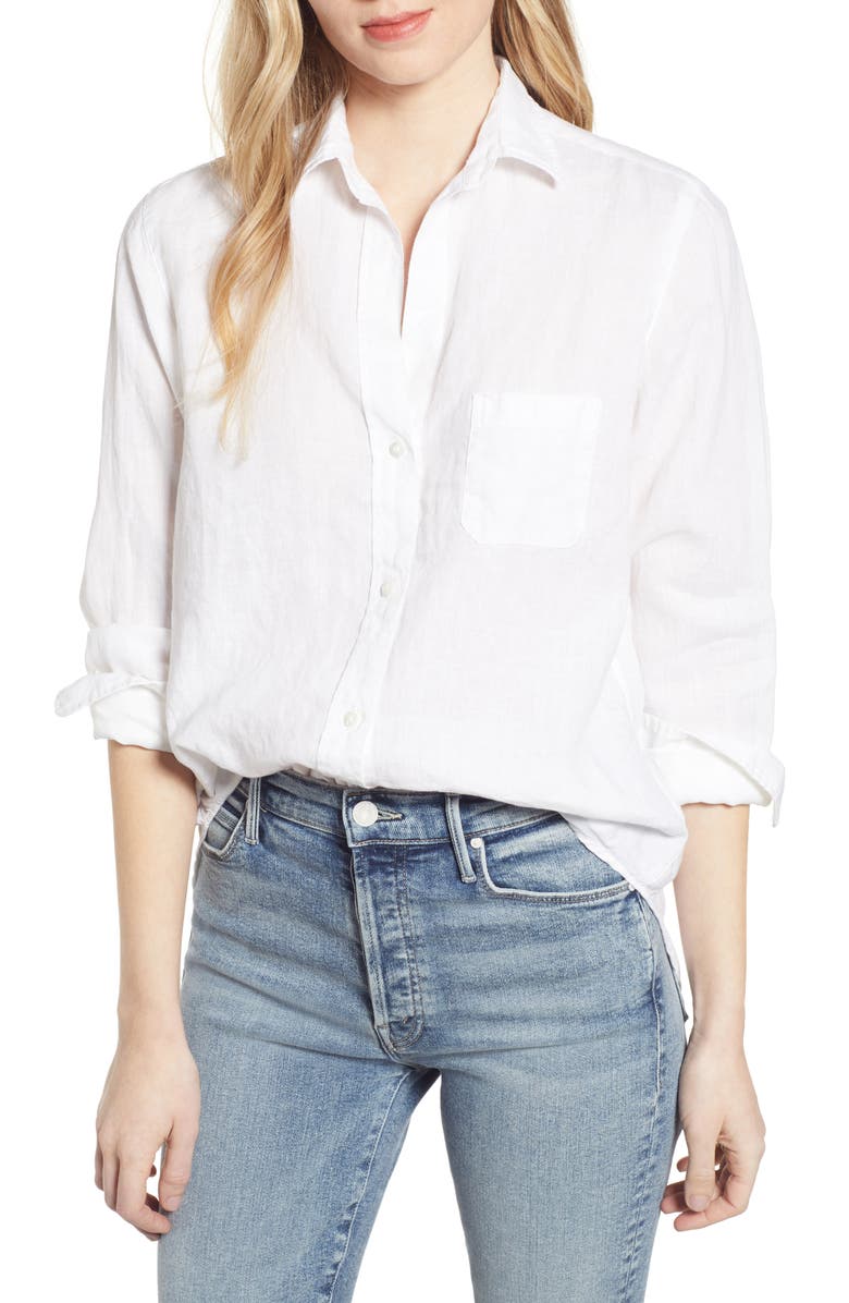 Grayson The Hero Tumbled Linen Shirt, Main, color, 