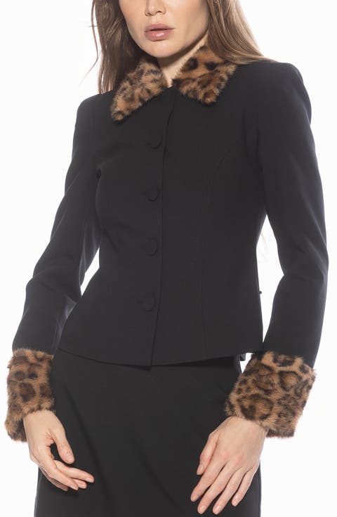 Fran Faux Fur Trim Twill Jacket