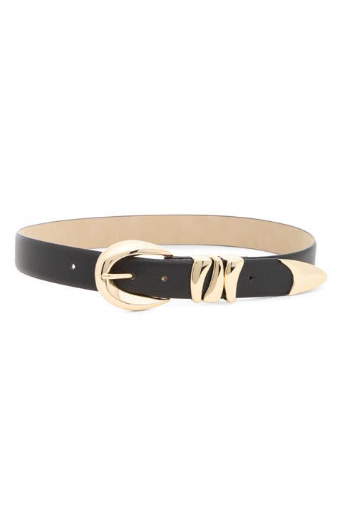 Sculptural Faux Leather Belt