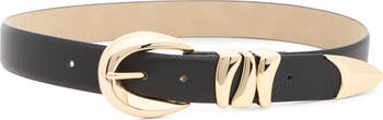 Sculptural Faux Leather Belt