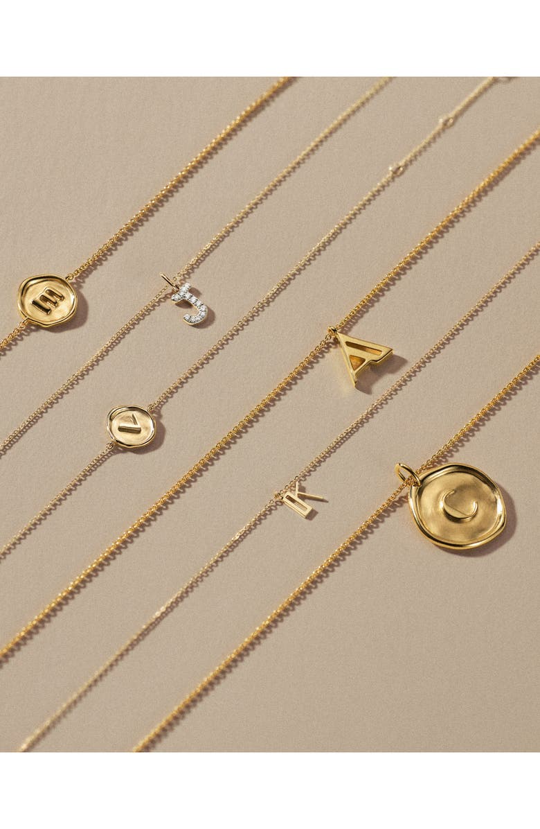 Monica Vinader Initial Chain Bracelet, Alternate, color, 18K Gold Vermeil A