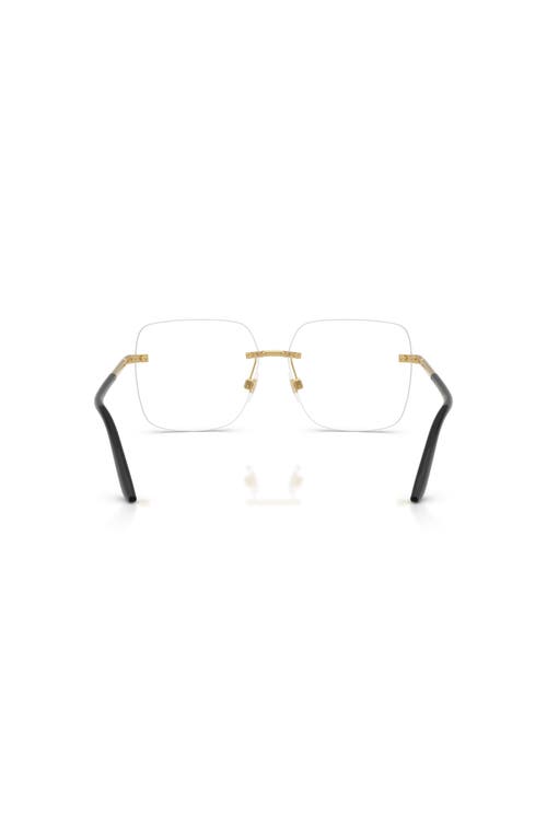 Dolce & Gabbana Dolce&gabbana 57mm Square Optical Glasses In Gold