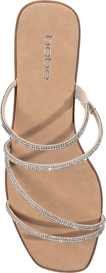 Rhinestone Tubular Slide Sandal
