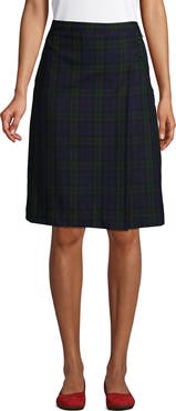 Lands' End School Uniform Young Plaid A-line Skirt Below the Knee