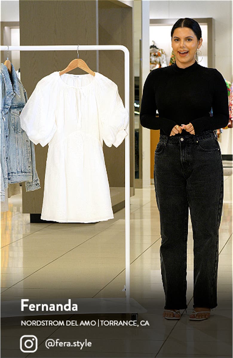 Puff Sleeve Eyelet Minidress, sales video thumbnail