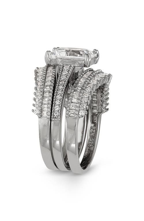 Fzn Set Of 3 Cubic Zirconia Rings In White