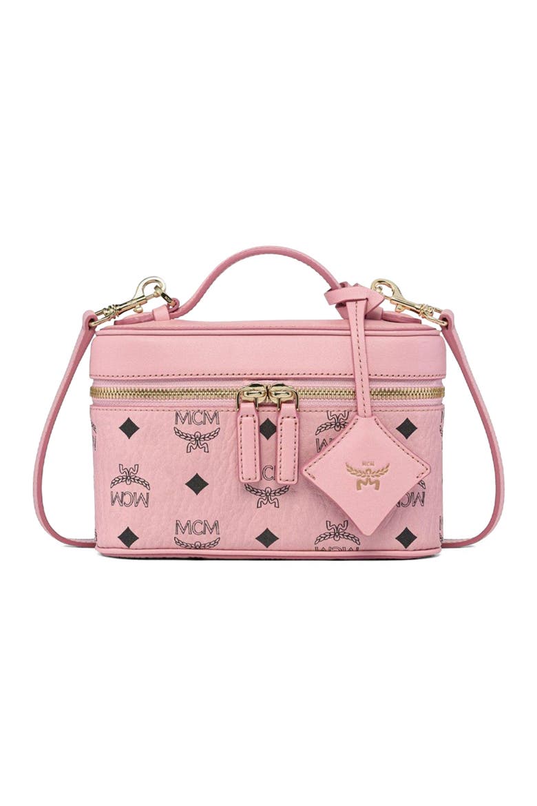 Aren Vanity Case in Visetos Leather Mix, Alternate, color, Soft Pink