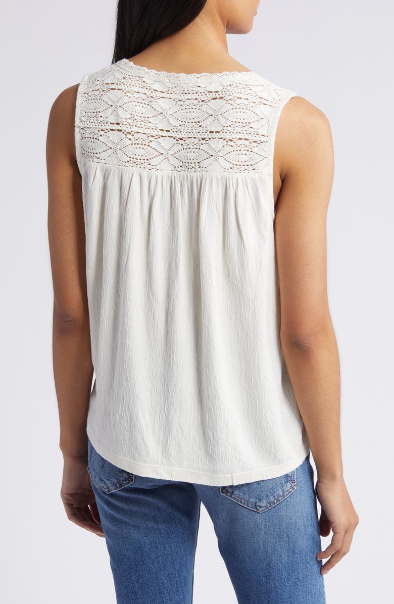 Lucky Brand Lace Trim Tank, Alternate, color, 